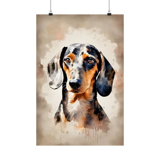 Dogs Dachshund 02 Matte Vertical Poster