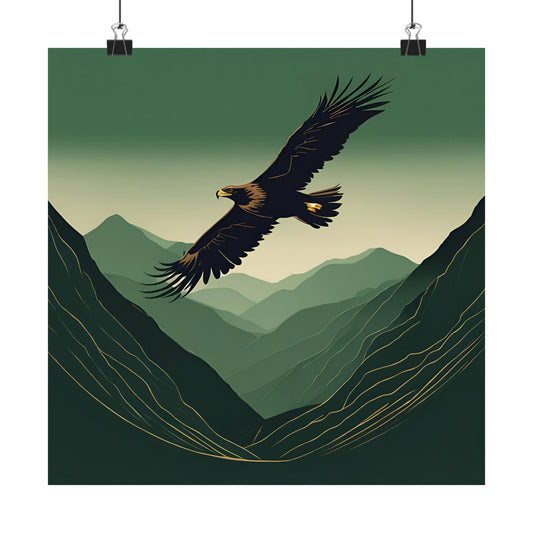 Lone Collection Eagle 5 Matte Square Posters