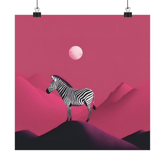 Lone Collection Zebra 15 Matte Square Posters