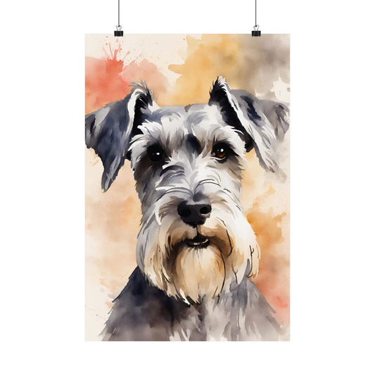 Dogs Schnauzer 01 Matte Vertical Poster