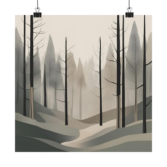 Lonely Forest 26 Matte Square Posters