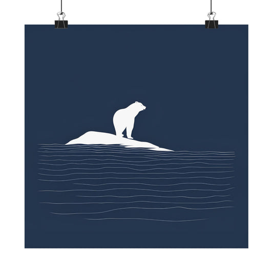 Lone Collection Polar Bear 10 Matte Square Posters