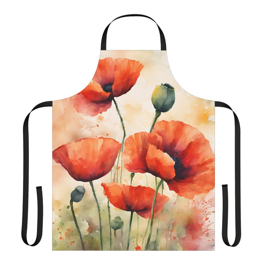 Poppies 02 Apron 5-Color Straps