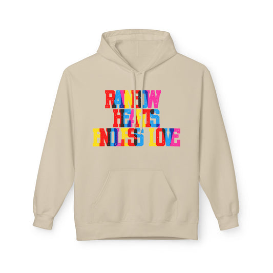 Rainbow Hearts Endless Love Unisex Valentines Hoodie