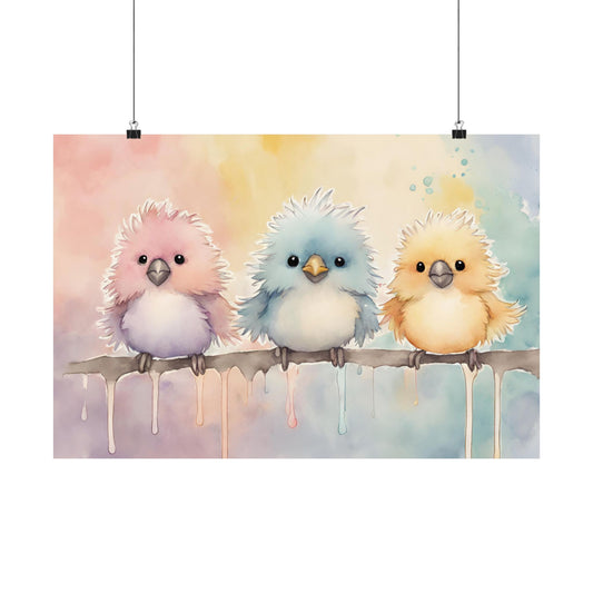 Nursery Birdies 8 Matte Horizontal Posters