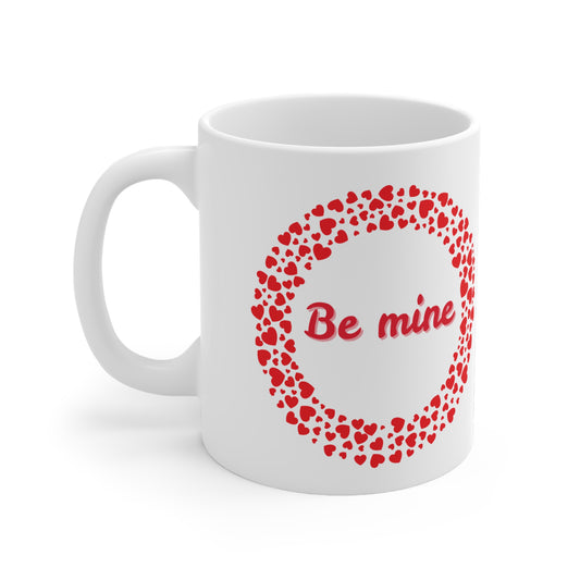 Be Mine Hearts Valentines Mug Ceramic 11oz