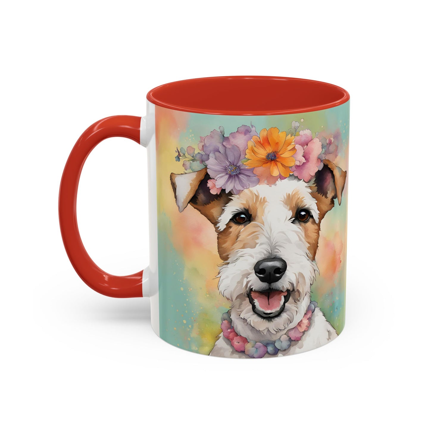 Fox Terrier 01 Accent Coffee Mug - Dog Lover Gift
