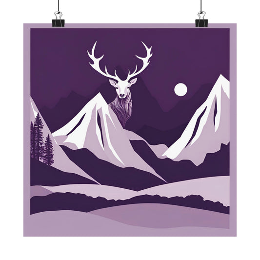 Lone Collection Stag 11 Matte Square Posters