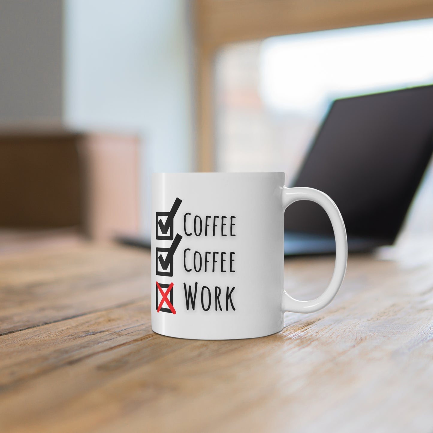 Coffee Coffee Work Ceramic Mug 11oz