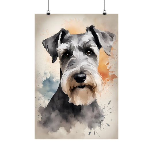 Dogs Schnauzer 02 Matte Vertical Poster