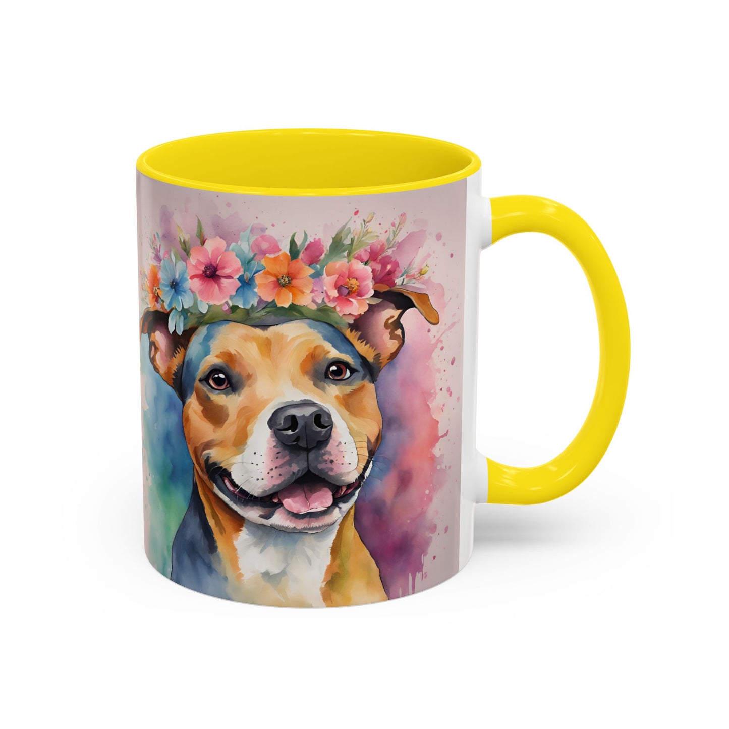 Staffordshire Bull Terrier 02 Accent Coffee Mug - Dog Lover Gift