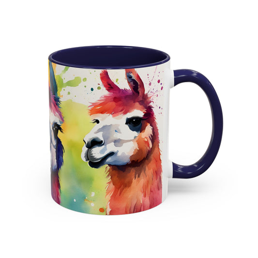 Multicoloured Llama 3 Accent Mug 11oz