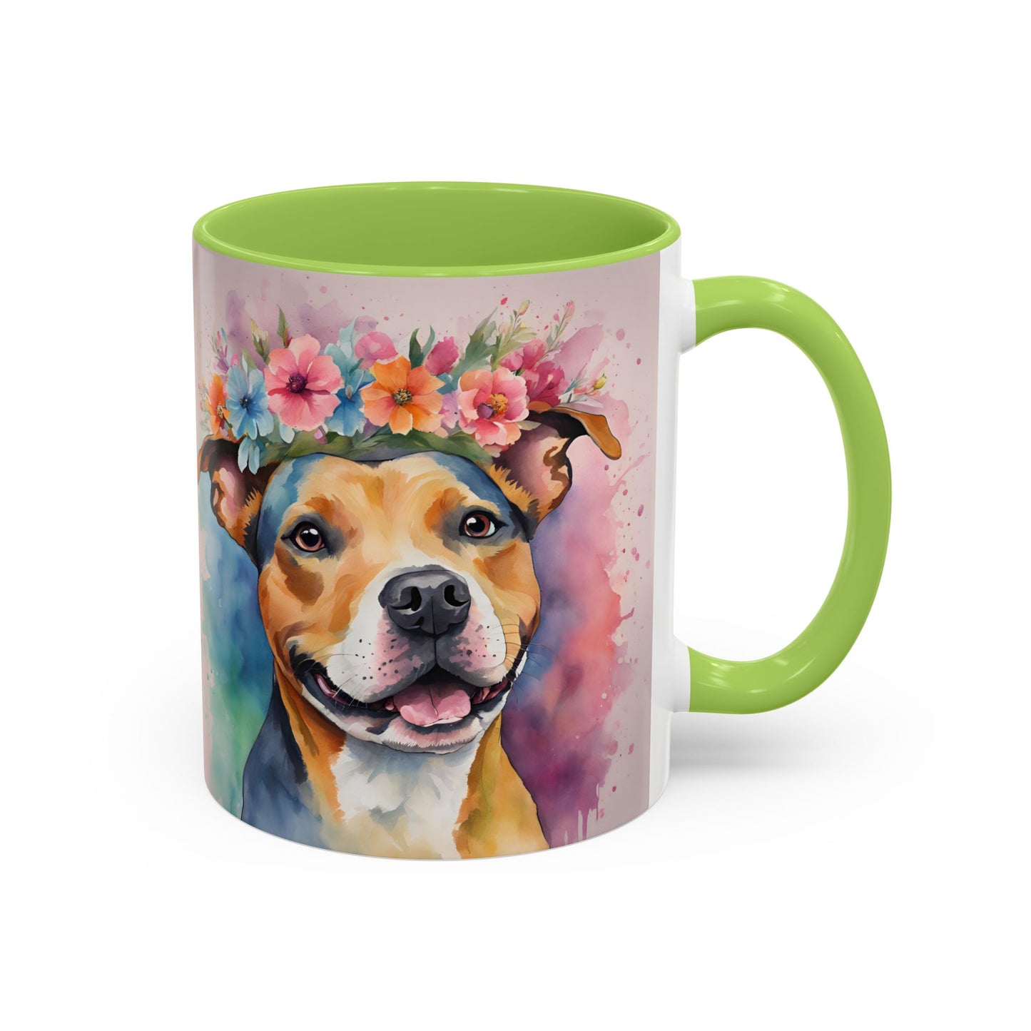 Staffordshire Bull Terrier 02 Accent Coffee Mug - Dog Lover Gift