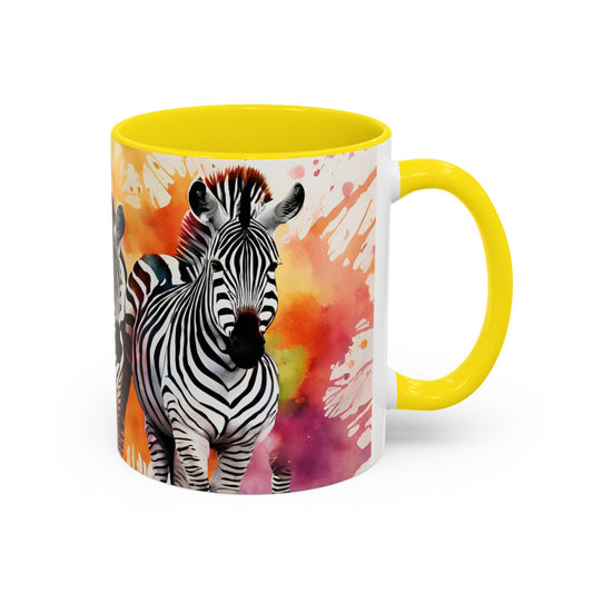 Multicoloured Zebra 1 Accent Mug 11oz
