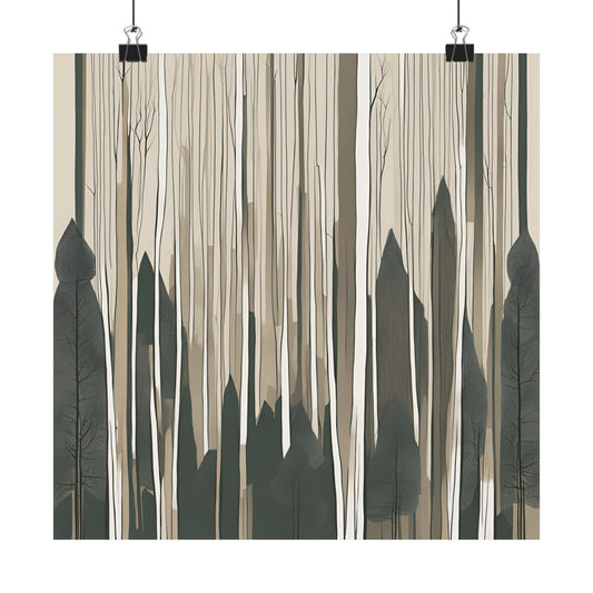 Lonely Forest 10 Matte Square Posters