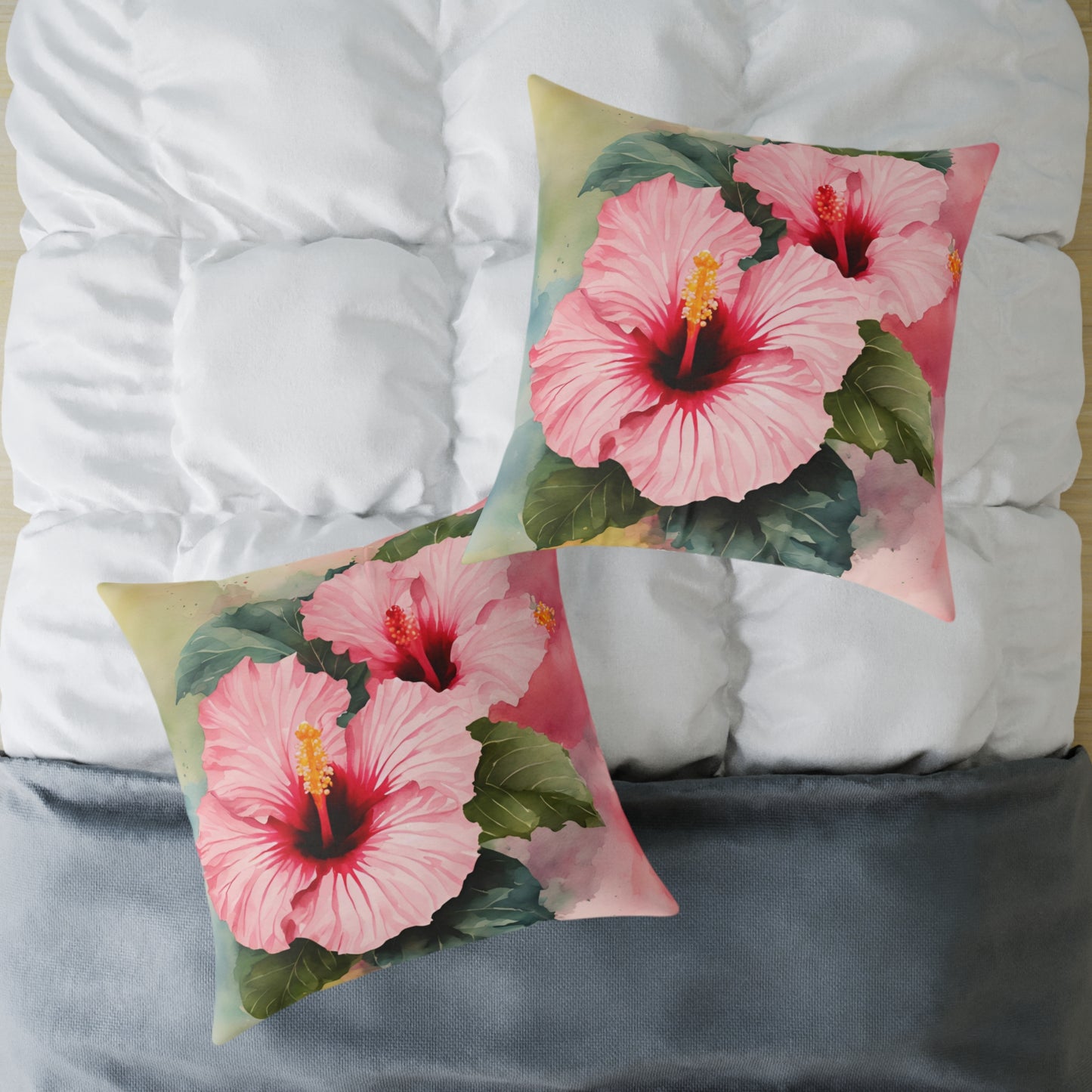 Hibiscus 03 Poly Pillow - Natures Beauty Design