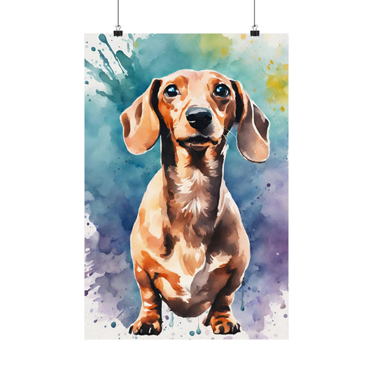 Dogs Dachshund 09 Matte Vertical Poster