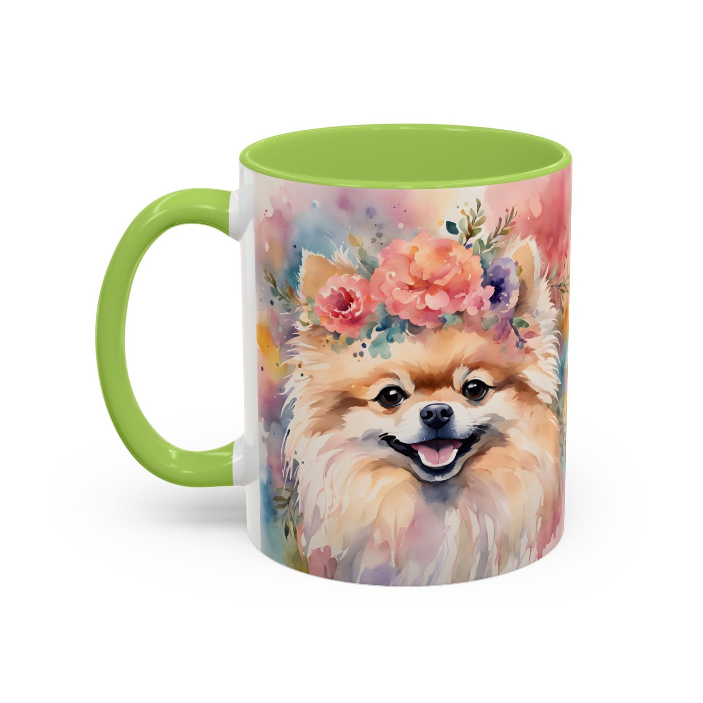 Pomeranian 02 Accent Coffee Mug - Dog Lover Gift