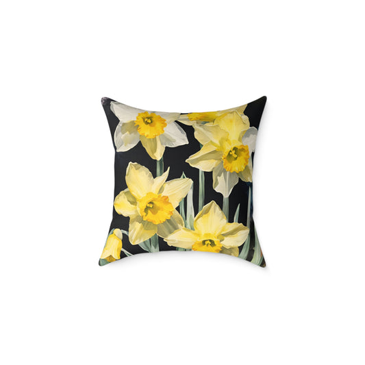 Daffodils 02 Poly Pillow - Natures Beauty Design