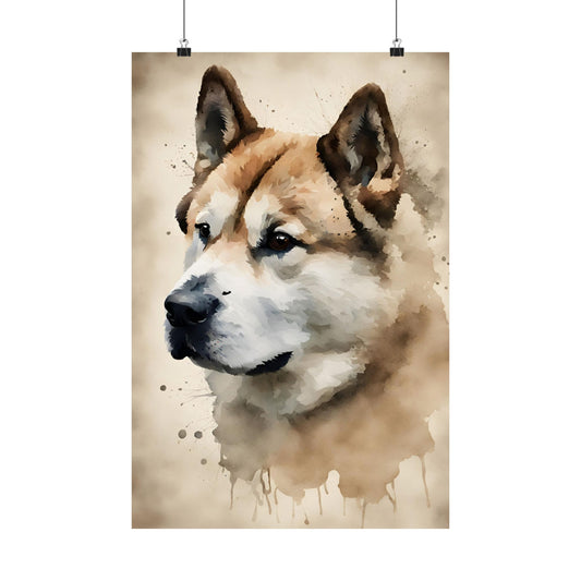 Dogs Japanese Akita 01 Matte Vertical Poster