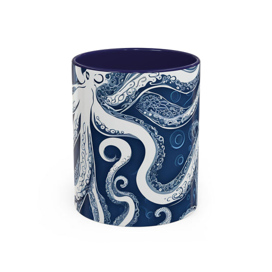Octopus 5 Accent Coffee Mug (11oz)