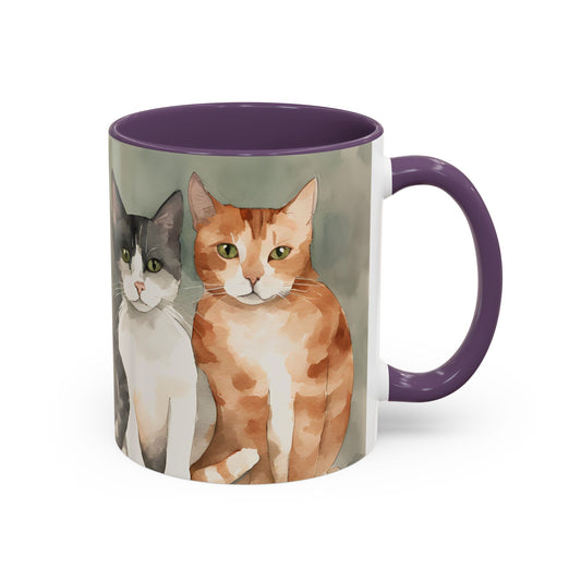 Kitties in a Row 1 Accent Mug 11oz
