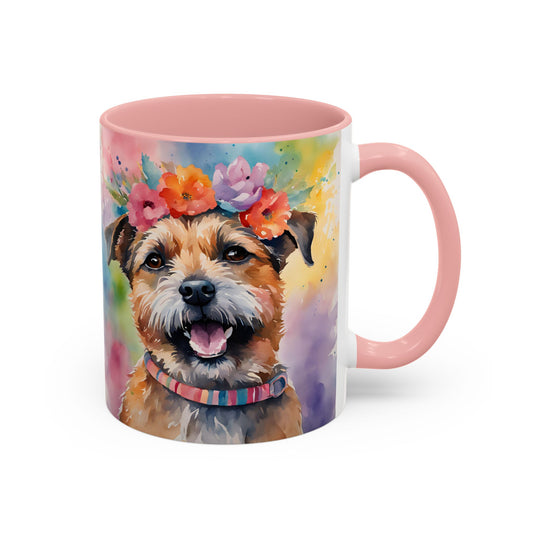Border Terrier 04 Accent Coffee Mug - Dog Lover Gift