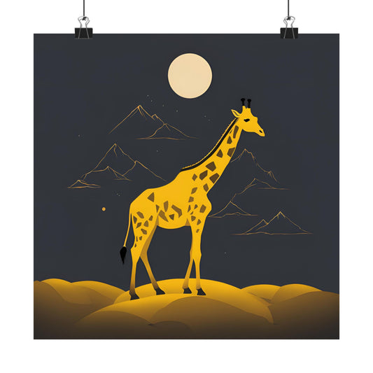 Lone Collection Giraffe 18 Matte Square Posters