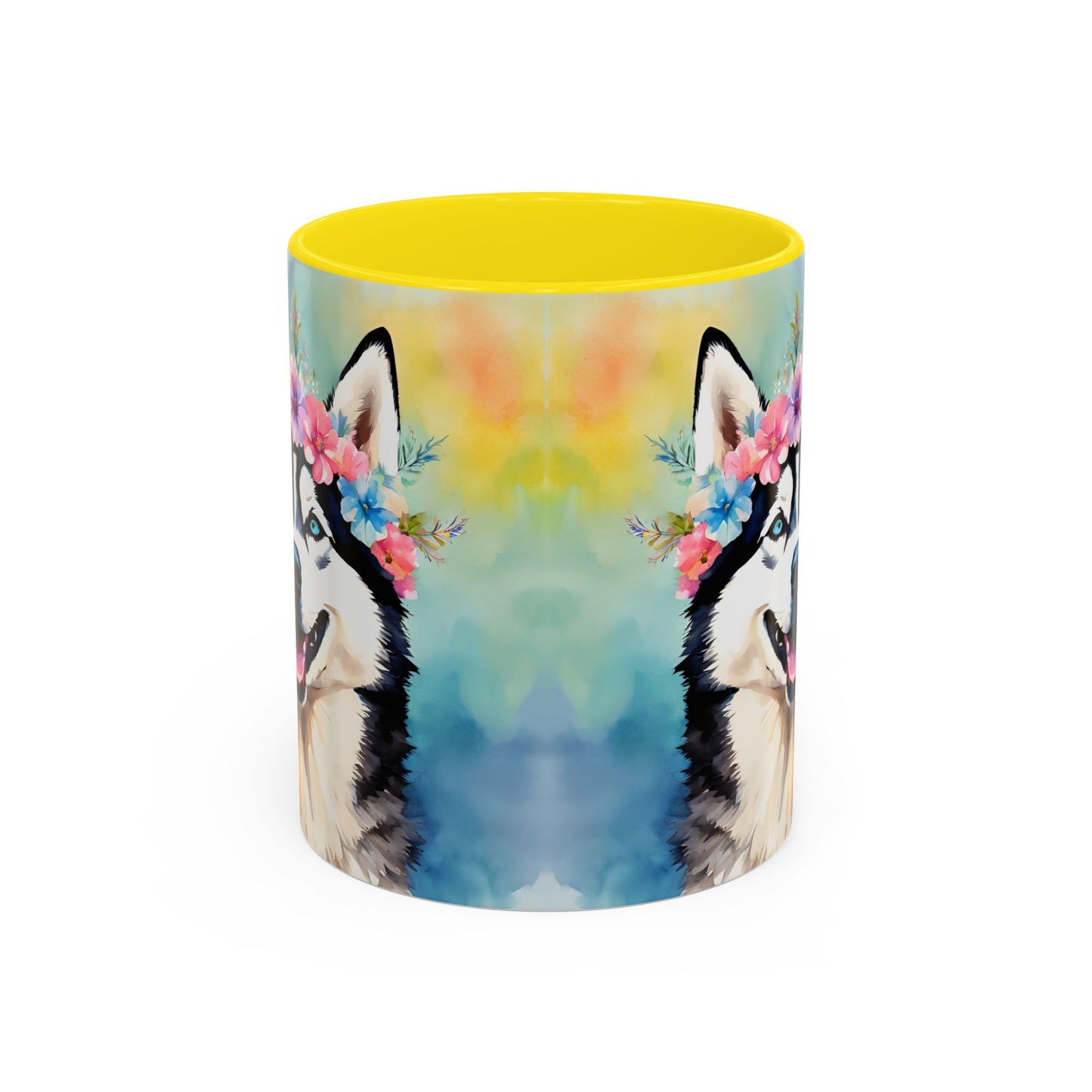 Husky 01 Accent Coffee Mug - Dog Lover Gift