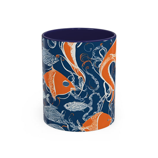 Orange Fish 10 Accent Coffee Mug (11oz)