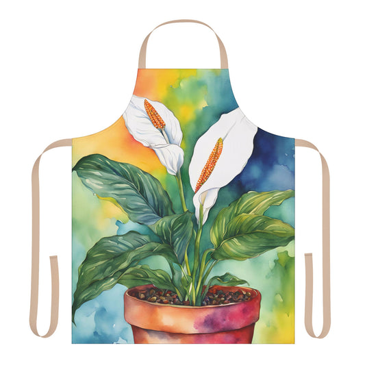 Multicolored Pot Plant 5 Adult Apron (AOP)