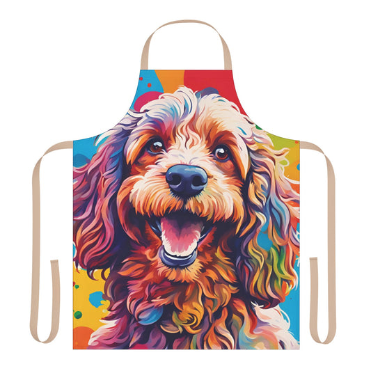 Multicolored Cockerpoo Adult Apron (AOP)