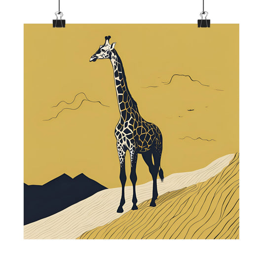 Lone Collection Giraffe 15 Matte Square Posters