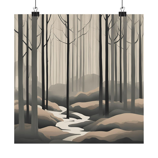 Lonely Forest 29 Matte Square Posters