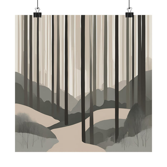 Lonely Forest 12 Matte Square Posters