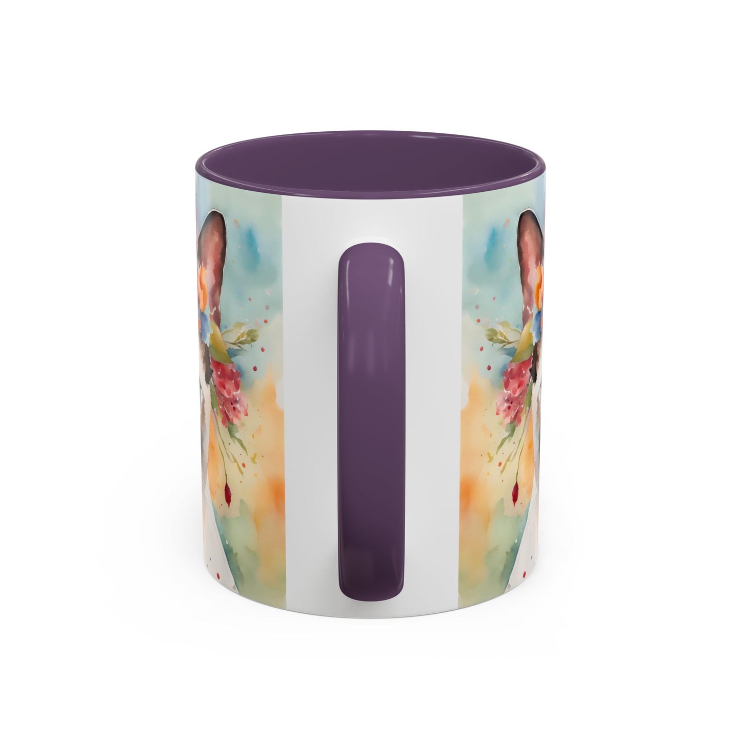 Floral Siamese Cat 03 Accent Coffee Mug - 11oz Perfect for Cat Lovers & Gifts