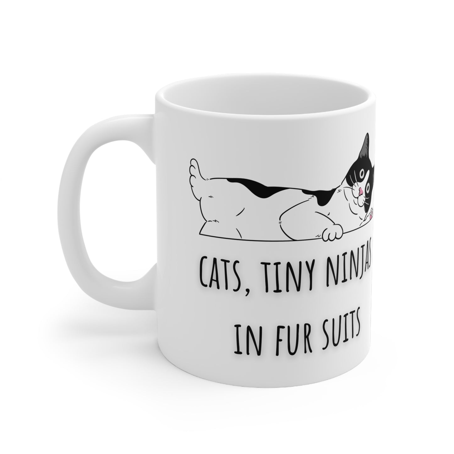 Cats, Tiny Ninjas In Fur Suits Ceramic Mug 11oz