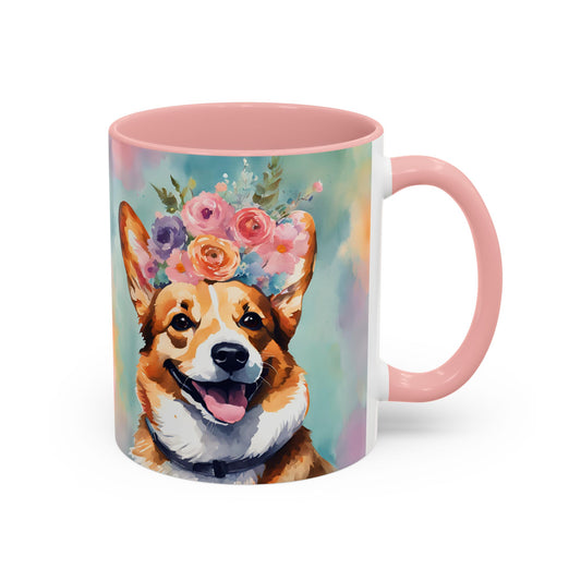 Corgi 01 Accent Coffee Mug - Dog Lover Gift