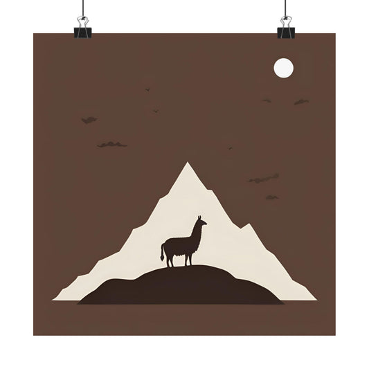 Lone Collection Llama 1 Matte Square Posters