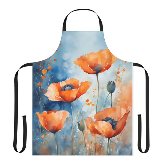 Poppies 04 Apron 5-Color Straps