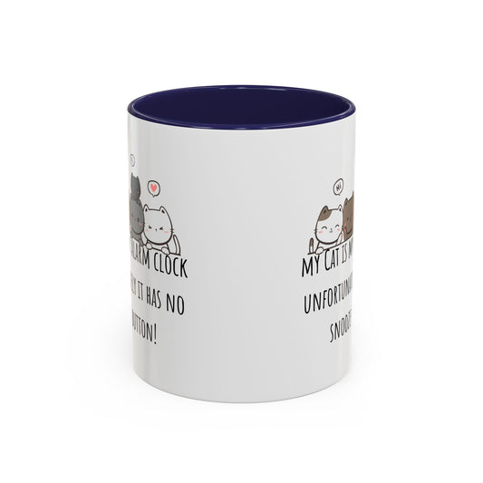 Cat Alarm Accent Coffee Mug (11oz)