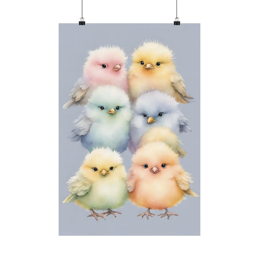 Nursery Birdie Tower 9 Matte Vertical Posters