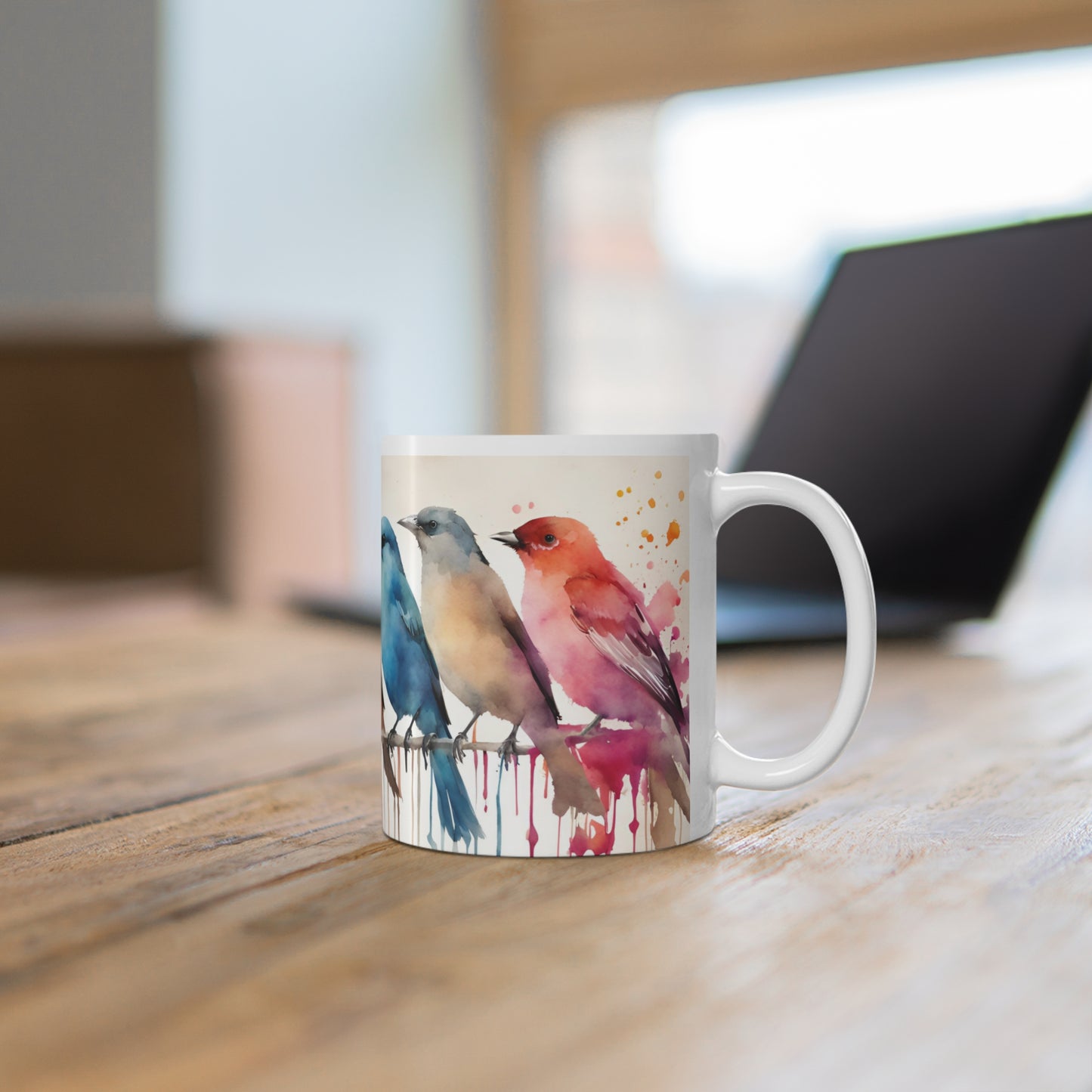 Birdies In A Row 02 Mug - Nature's Beauty Collection