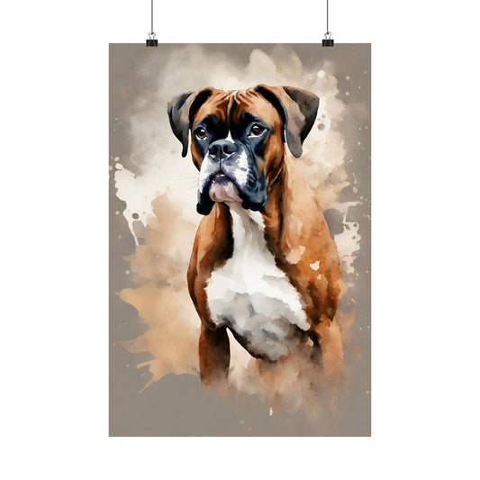 Dogs Boxer 01 Matte Vertical Poster