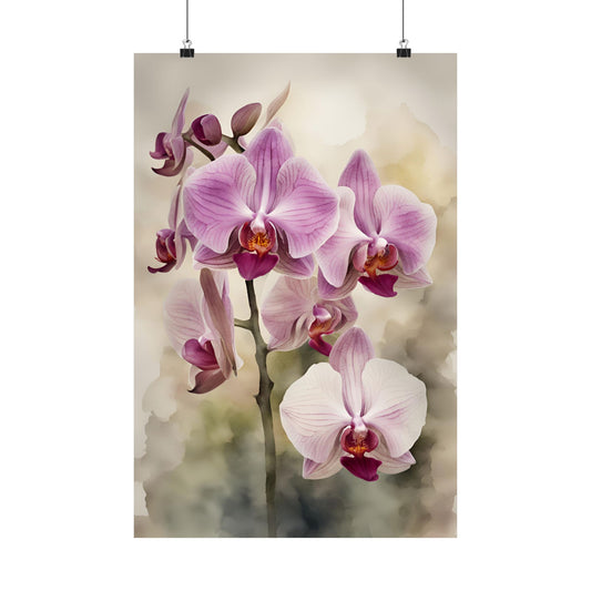 Orchids 06 Matte Vertical Poster