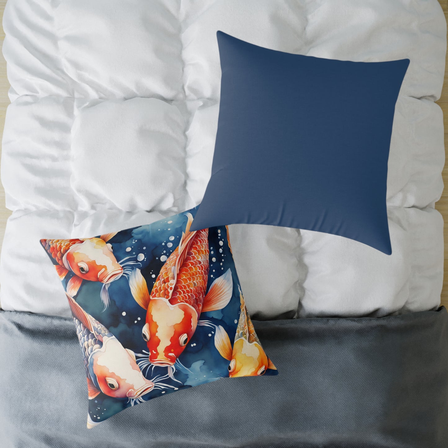 Koi Carp 03 Poly Pillow - Natures Beauty Design