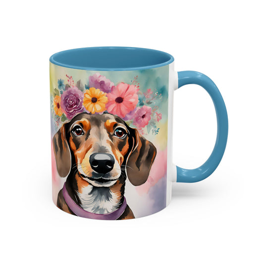 Dachshund 03 Accent Coffee Mug - Dog Lover Gift
