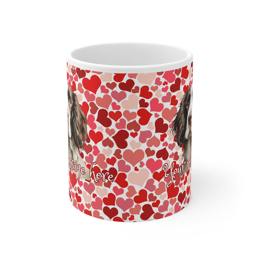 Personalized Pet Lovers Springer Spaniel Valentines Mug Ceramic 11oz