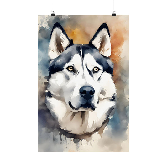 Dogs Husky 01 Matte Vertical Poster