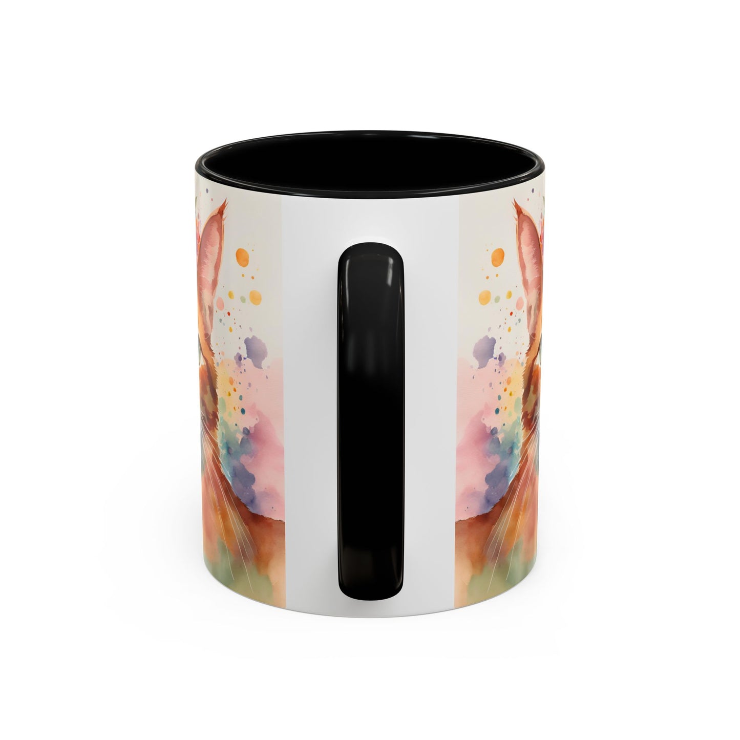 Floral Ginger Cat 02 Accent Coffee Mug - 11oz Perfect for Cat Lovers & Gifts